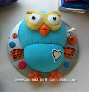 Homemade Hoot the Owl Cake