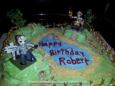 Homemade Horror Movie Birthday Cake