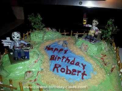 Homemade Horror Movie Birthday Cake