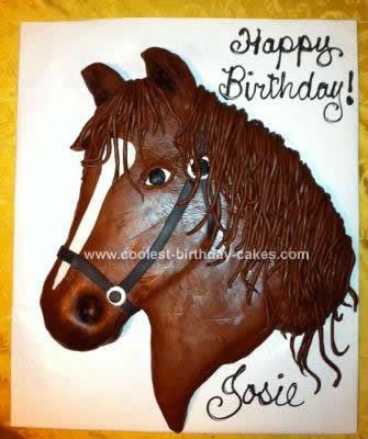 Homemade Horse Birthday Cake