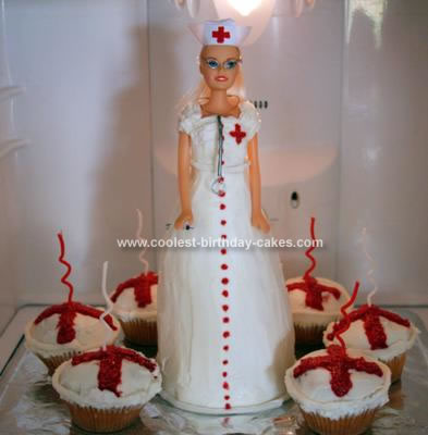 Homemade Hospital Nurse Doll Cake