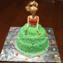Homemade Hula Girl Birthday Cake