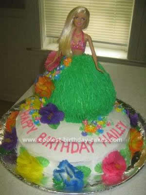 Homemade Hula Girl Cake