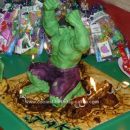 Homemade Hulk Birthday Cake
