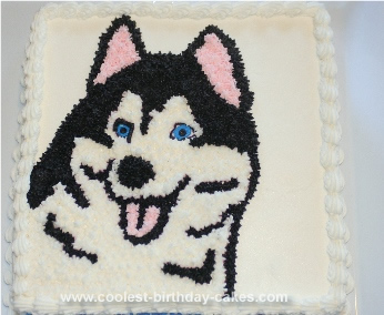 Homemade Husky Dog Cake