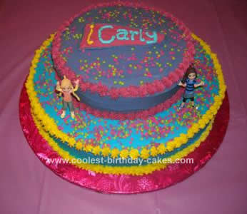 Homemade iCarly Birthday Cake