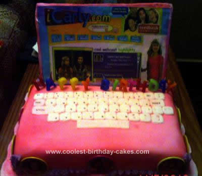 Homemade iCarly Birthday Cake