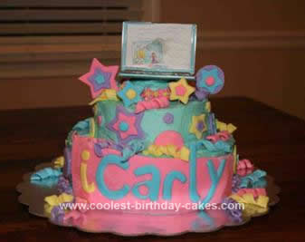 Homemade iCarly Web Cake