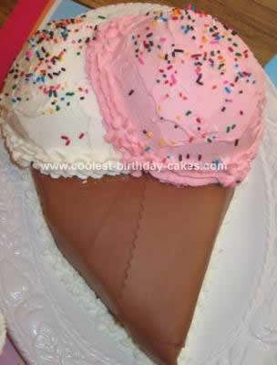 Homemade Ice Cream Cone Cake Idea