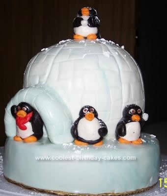 Homemade Igloo Birthday Cake Design