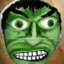 Homemade Incredible Hulk Birthday Cake