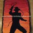 Indiana Jones Silhouette in the Sunset Cake