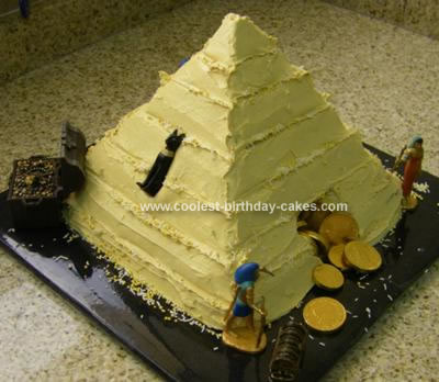 Homemade Indiana Jones Pyramid Cake