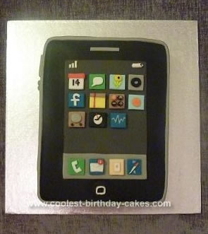 Homemade  iPhone Birthday Cake