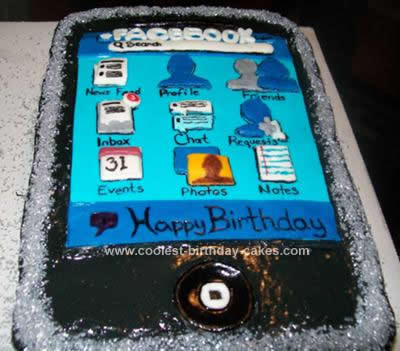 Homemade  IPOD Touch Birthday Cake