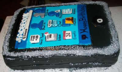 Homemade  IPOD Touch Birthday Cake