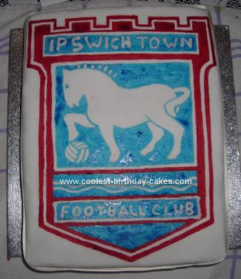 Homemade Ipswich Football  Cake