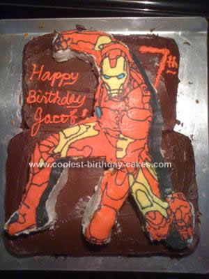 Homemade Iron Man Birthday Cake Design