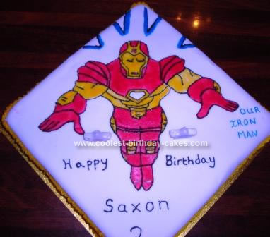 Homemade Iron Man Cake