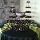 Coolest Ivory with Brown Scroll Wedding Cake