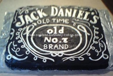 Homemade Jack Daniels Birthday Cake