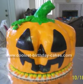 Jack O'Latern Pumpkin Cake