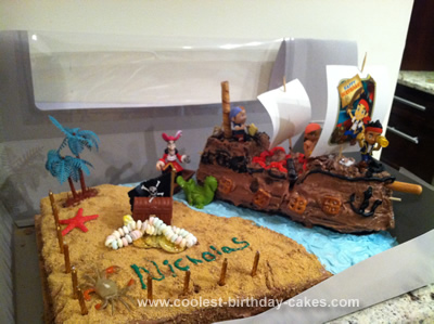 Homemade Jake And the Pirates Birthday Bash Cake