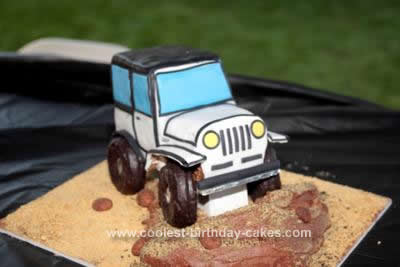 Homemade Jeep Birthday Cake