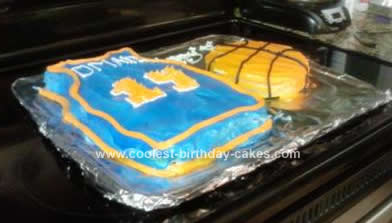 Homemade Jersey Basketball Cake