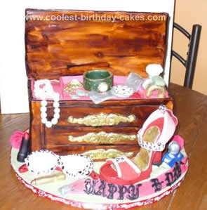 Homemade Jewelry Box & High Heel Shoe Birthday Cake