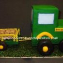 John Deere Tractor and Trailer Cake