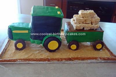 Homemade John Deere Tractor Cake