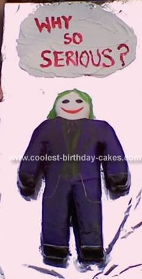Homemade Joker Birthday Cake
