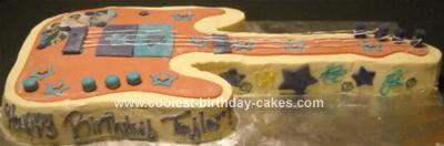 Homemade Jonas Brothers Guitar Cake
