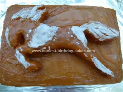 Homemade Jumping Horse Birthday Cake