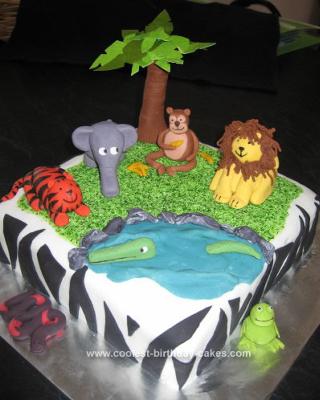 Coolest Jungle Animals Birthday Cake