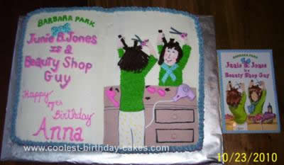 Homemade Junie B Jones Birthday Cake Design