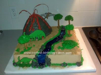Homemade Jurassic Birthday Cake
