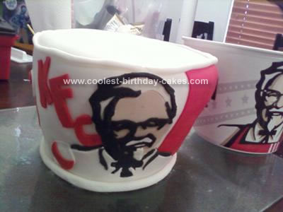 Homemade KFC Bucket of Chicken Cake