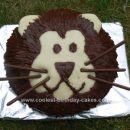Homemade Kids Lion Birthday Cake