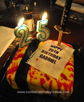 Homemade Kill Bill Themed Birthday Cake