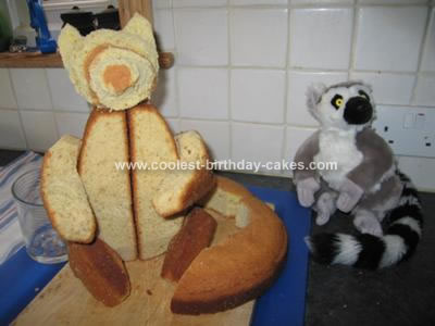 Homemade King Julian Lemur Cake