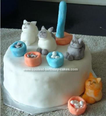 Homemade Kitten Tails Cake