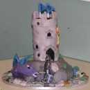 HomemadeHomemade Knight Rescuing Princess from Dragon Birthday Cake
