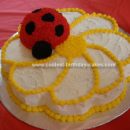 Homemade Ladybug Daisy Birthday Cake