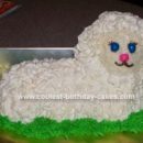 Homemade Wooly Lamb Cake