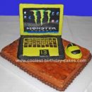 Homemade Laptop Monster Computer Cake