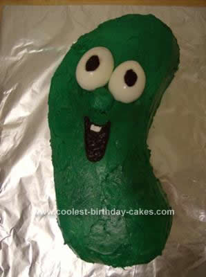 Homemade  Larry the Cucumber Cake