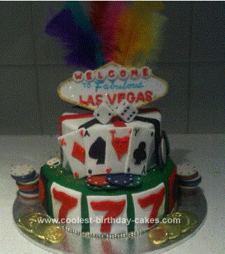 Homemade Las Vegas Birthday Cake Idea