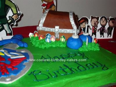 Homemade Legend of Zelda Birthday Cake